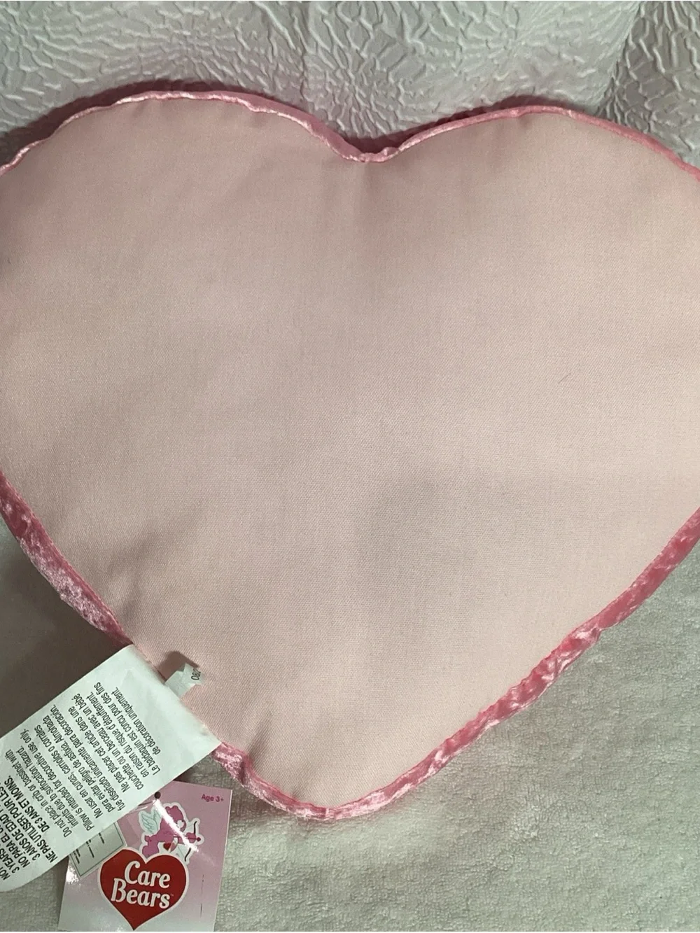 Love a Lot Care Bear as Cupid Heart Shaped Plush Pillow NEW Decorative Valentine